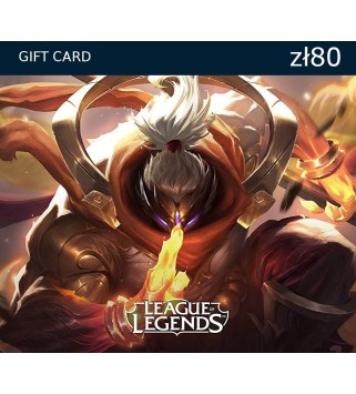League of Legends PLN 80 Prepaid RP Card PL Key 